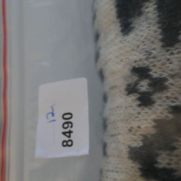 Free People Tunic Sweater Women Medium Brown Aztec Tribal Wool Alpaca Blend Boho - Picture 11 of 11